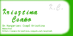 krisztina csapo business card
