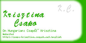 krisztina csapo business card